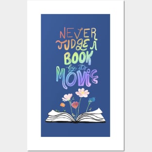 Never judge a book by its movie - blue Posters and Art